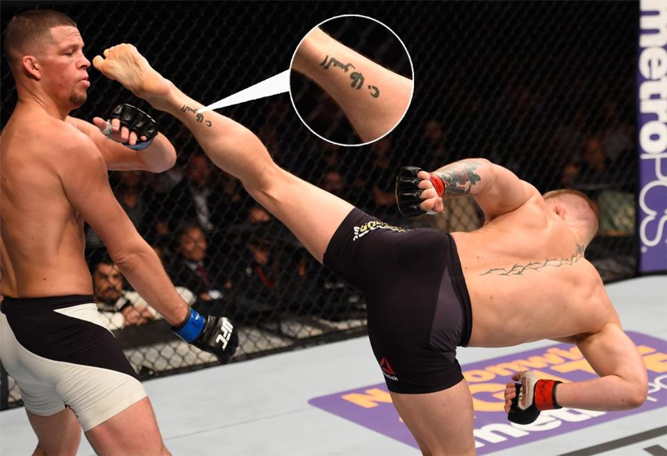 Tatuajes de Conor McGregor talon de aquiles