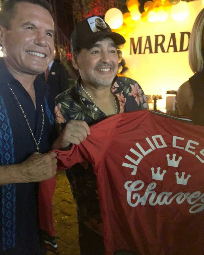 Julio César Chávez y Diego Armando Maradona 