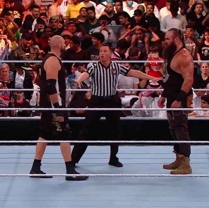 Tyson Fury & Braun Strowman (Photo By WWE)