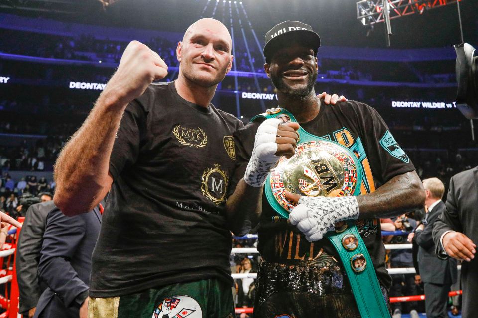 Tyson Fury & Deontay Wilder (PHOTO BY ESTHER LIN SHOWTIME)