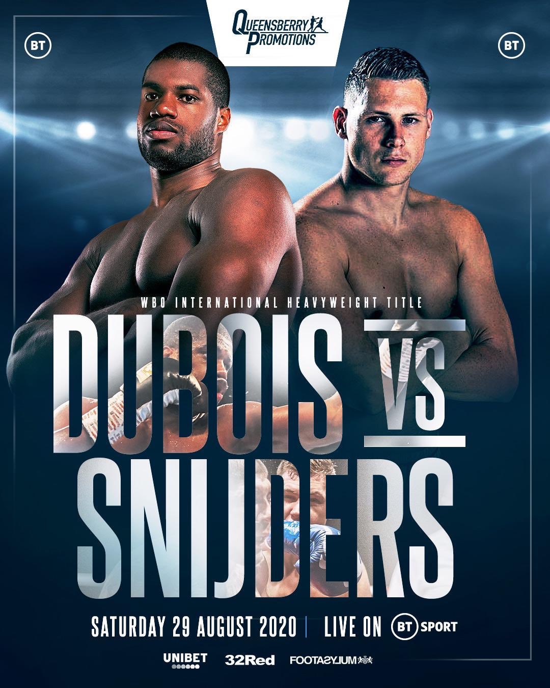 Daniel Dubois vs Ricardo Snijders.