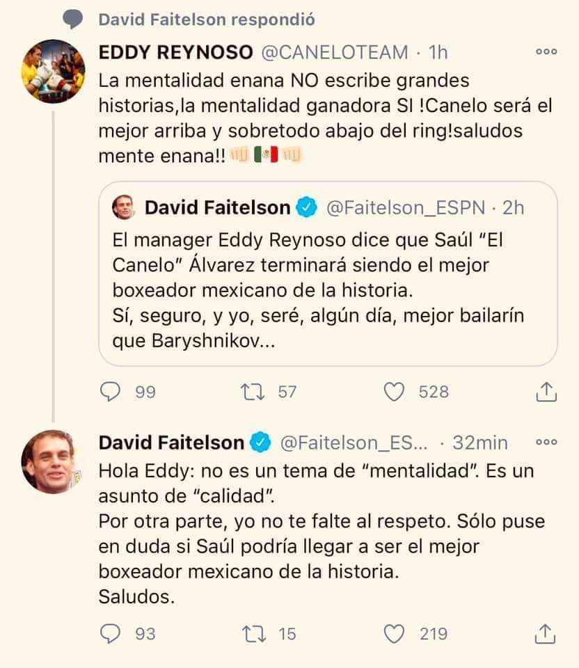David Faitelson y Eddy Reynoso sostuvieron un intenso cruce en Twitter