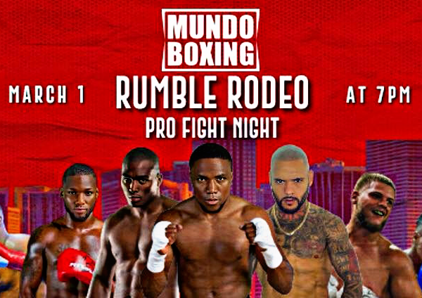 'Rumble Rodeo' Llega a Miami el viernes 1 De marzo con Roamer Ángulo, Opeyemi Adelyemi, Lorenzo Medina, Manny Correa, Rafael Akpejiori y Gustavo Trujillo.