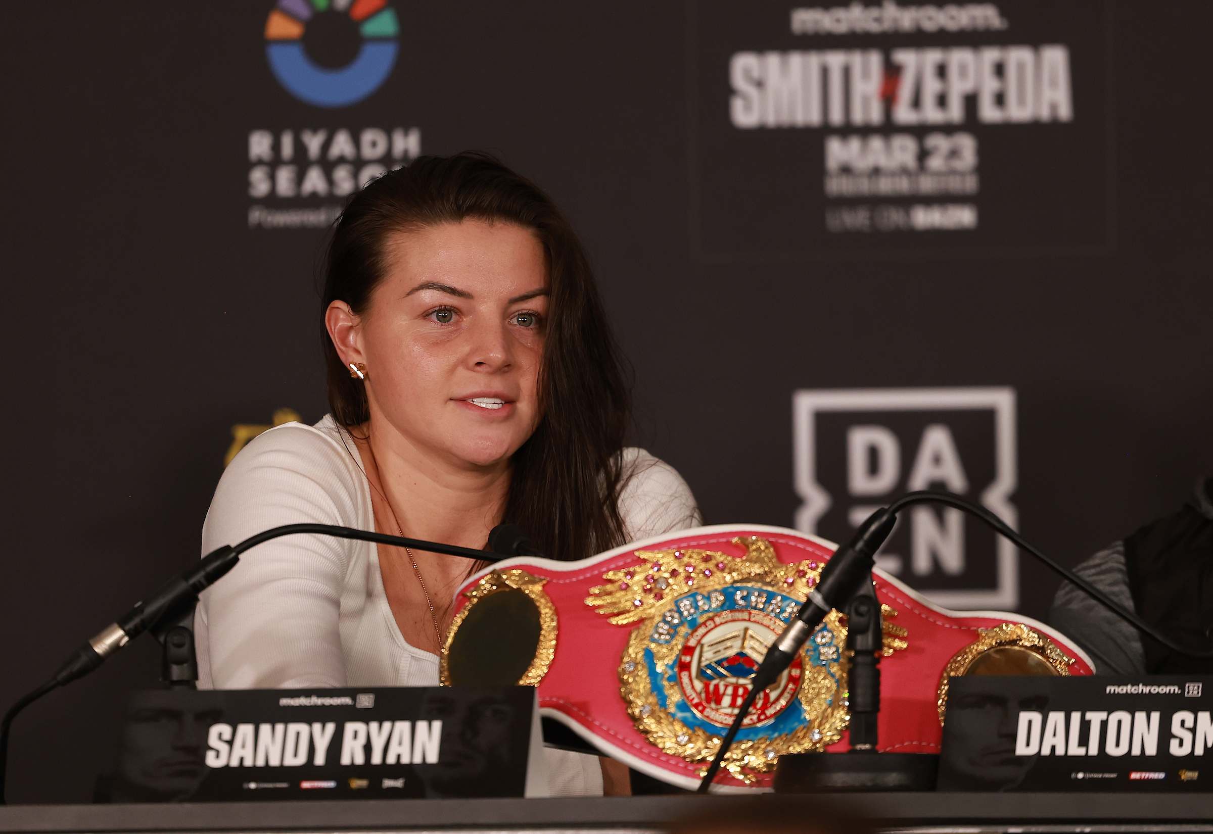 Sheffield, UK: Sandy Ryan and Terri Harper Final Press Conference ahead of WBO Welterweight Title fight on saturday night.