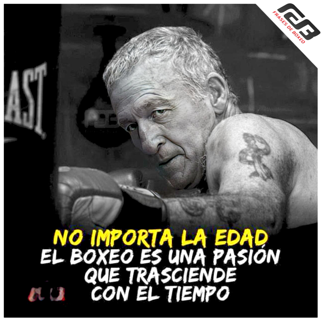 "No hay edad para sentir pasión por el boxeo. (Frases de Boxeo).