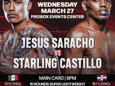 Starling Castillo listo para Jesús Saracho después de unirse a Bob Santos. Castillo se ha reconstruido desde una sorprendente derrota...