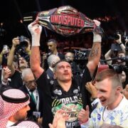 Oleksandr Usyk was declared the undisputed heavyweight champion after a remarkable performance to hand Tyson Fury the first defeat of his career at the Kingdom Arena in Riyadh, Saudi Arabia, winning a split decision with the scores of 115-112, 114-113, and 113-114. (Photos: Mikey Williams / Top Rank).