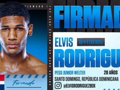 De vuelta con Top Rank: El contendiente de peso junior welter Elvis Rodríguez firma un pacto promocional